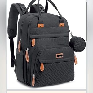 BabbleRoo Black Diaper Bag